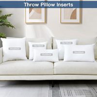 Oreiller carré blanc très vendu, garnissage 100% polyester, haute qualité, vente en gros personnalisée, coussin non tissé, inserts d'oreiller intérieurs