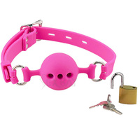 Ball gag en silicone pour bondage, avec trous d'aération, jouet sexuel réglable pour couple