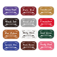 Boîte de couleur haute densité manuel timbre estampage argile à base d'huile encre estampage argile Vintage tampon tampon