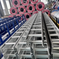 Rak Kabel Aluminium Alloy CE Ringan Non-Magnetik Anti-Korosi Tipe Tangga untuk Pusat Data, Perkabelan Industri Pesisir