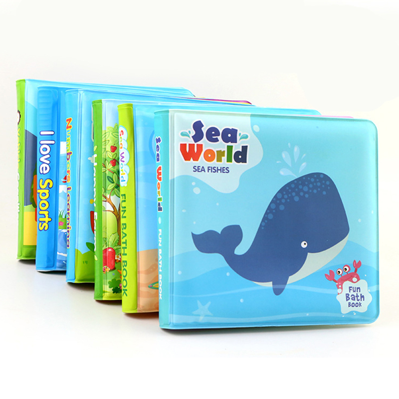 Floating Baby Bath Books Waterproof Bathtime Toys For Toddlers Early Education Toys Waterproof EVA Baby Soft Books