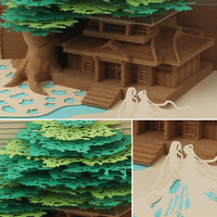 Bloc-notes 3D personnalisé, bloc-notes 3D, arbre de cerisier en fleurs, sakura, papier d'art 3D, calendrier