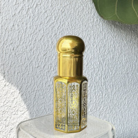 Flacon de parfum octogonal de 3 ml, 6 ml, 12 ml avec revêtement laser, flacon d'huile essentielle en verre cristal de luxe, atomiseur portable rechargeable pour les voyages