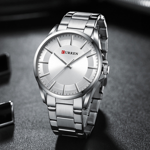 CURREN-8429 montres à quartz multifonctions multicolores de luxe pour hommes, bracelet en acier inoxydable - Product Image 6