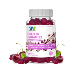 Vegane Biotin-Gummis mit Vitamin C & E für die Hautpflege Haar und Nägel wachsen Haar Nagel und Haut Vitamine Ergänzungen
