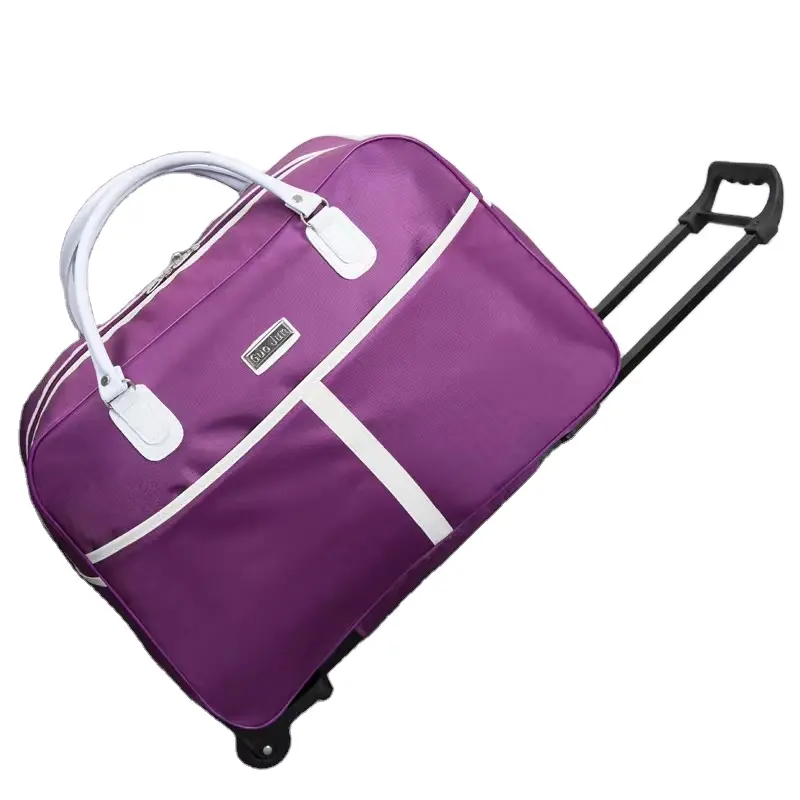 Travelling Bags Trolley Luggage Fashion Black Rolling Sports Yoga Travel Wheeled Duffle Bag for Men Women