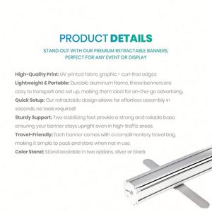 Wedding Banner Retractable 2 Banner Stands Roll up Displays Baby Shower Stand Roll up Banner Wedding Welcome Sign - Product Image 3