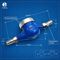 Cast Iron Blue Color Manual Power Water Meter Plastic Mechanical Water Meter