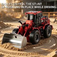 Véhicules de construction télécommandés pour enfants, rotation à 360 degrés, modèle de voiture de simulation 4x4, jouets à l'échelle 1/20, bulldozer RC