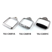 Accessoire pour machine à câble de gym, poignée à étrier simple pour extension en D, chromée et recouverte de caoutchouc