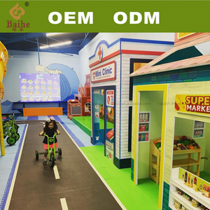 BAIHE Attrezzatura per Parco Giochi Interno a Tema Oceano per Bambini - Stazione di Gioco Sim City con Casa per Giochi di Ruolo, Struttura per Arrampicata <span class=keywords><strong>in</strong></span> PVC, Città 500kg - Product Image 6