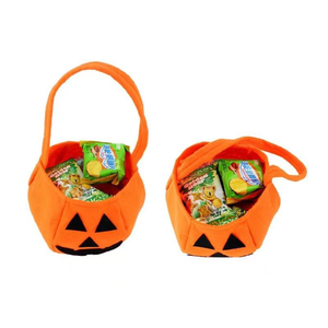 Hot Sale Halloween Pumpkin Candy Bag, Kids Trick or Treat Non-Woven Pumpkin Bucket <b>Tote</b> Bag, Kids Costume Party Favors - Product Image 3