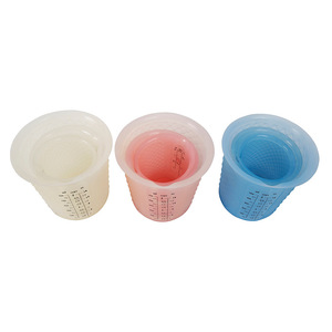 Measuring Cups 120ml 250ml 500ml Food Grade Silicone Baking Kitchen Use Sky Blue Light Pink Off White - Product Image 1