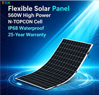 Panneau solaire flexible de type N TOPCon 560W, efficacité de 23,5%, étanche IP68, garantie de 25 ans