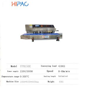 Hipac fm150e הלהקה רציפה עם הזרקת דיו עם מדפסת קידוד הזרקת דיו מכונת איטום עבור שקיות פלסטיק תה - Product Image 4