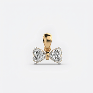 จี้เพชรรูปหัวใจ 1 กะรัต ผลิตในห้องปฏิบัติการ |   0.50+0.50 CT E/F VVS-VS จี้รูปสัญลักษณ์แห่งความรัก |   ไม่มีโซ่ - Product Image 1