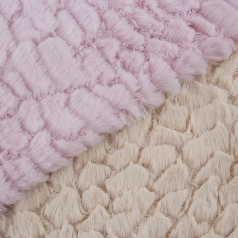 NO MOQ Professional Factory Decorative Low Price Velvet Fleece Embossed Fabric