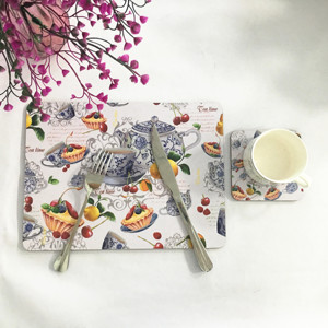Vente flash : Set de dessous-de-plat A3 en MDF anti-dérapant pour sublimation, avec support en liège <span class=keywords><strong>blanc</strong></span>, pour bars, restaurants et assiettes. - Product Image 4