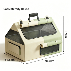 Grande <span class=keywords><strong>maison</strong></span> <span class=keywords><strong>de</strong></span> maternité pliable pour chat avec maille respirante, chambre d'accouchement portable pour animaux <span class=keywords><strong>de</strong></span> compagnie pour la grossesse et l'allaitement des chatons - Product Image 6