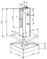 Aleader Nouveau robinet de rampe en verre réglable en acier inoxydable noir pour escalier, balcon, terrasse, piscine Système de clôture