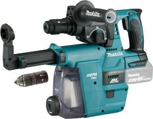 Nuevo Taladro Percutor Inalámbrico DHR243ZJW 18V LXT SDS-Plus 24mm + Extracción de Polvo DX07 en MAKPAC IV para Bricolaje, Uso Industrial y OEM - Product Image 3
