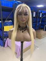 Luckroce 100% cheveux vierges 360 perruques vendeur pleine dentelle avec des cheveux de bébé brut soyeux droit 613 pleine dentelle perruque de cheveux humains