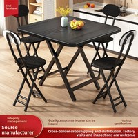 Table à manger pliante en bambou, design moderne, légère, forme carrée, mobilier pour la maison, restaurant, salon, maison de location