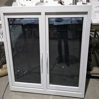Ventana Abatible de PVC de Estilo Moderno con Malla Mosquitera, Opciones de Apertura Simple, Ventanas de PVC con Patrón de Apertura Única