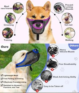 Evcil hayvanlar için ısırma yeme ve havlayan stoper malzemeleri önlemek için taşınabilir köpek namlu küçük ve büyük Pet kapak - Product Image 4