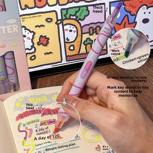 Pennarelli Acquerellabili a Doppia Punta per Appunti Studenti, Evidenziatori per Punti Chiave, Disegno e Colorazione, Non Cancellabili - Product Image 3