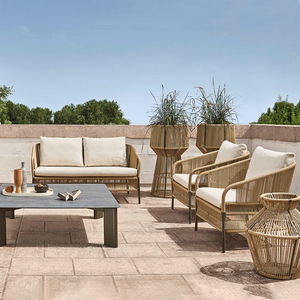 Hot Selling Garden Furniture Lounge Set Villa Leisure Pe <b>rattan</b> aluminum <b>Sofa</b> Outdoor Lounge Sectional <b>Sofa</b> Furniture Set - Product Image 1