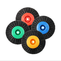 Ensemble de brosses de polissage pour bijoux 4C, bricolage, noyau en caoutchouc et plastique, poils abrasifs, kit de polissage, forme de roue, pour le polissage des bijoux et dentaire