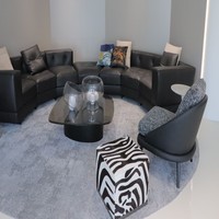 Canapé personnalisé Chesterfield modulaire double face de grande taille, style minimaliste italien, ensemble de meubles pour salon d'appartement