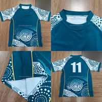 Ensemble d'uniformes de rugby indigènes personnalisés FQ, impression par sublimation complète, uniformes de rugby aborigènes, maillot et short pour club et ligue