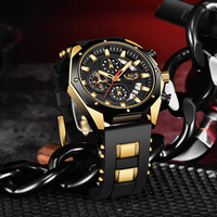 Jam Tangan Pria Mewah LIGE LG8908 Harga Pabrik Sampel Logo Kustom Berkualitas Tinggi Jarum Bercahaya Kotak Hadiah Kronograf Montres Homme