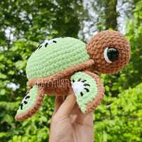 KIVA Peluche tortue amigurumi au crochet faite à la main, motif kiwi, en polyester, jouet en peluche mignon, cadeau pour enfants