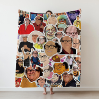 Funny Face Nicholas Funny Star Vaporwave Blanket Flanelle Fleece Throw Blankets 60 "X50" Soft Cozy Blanket Bed Sofa Living Room