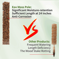 Support de croissance pour plantes d'intérieur Plantes d'extension Poteaux d'escalade Bâton de mousse en plastique Bâton de pilier de mousse de totem de plante