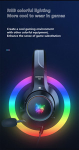 Nueva llegada K9 Black Demon versión Cat Ear Gaming auriculares <span class=keywords><strong>con</strong></span> micrófono RGB luminoso <span class=keywords><strong>con</strong></span> cable <span class=keywords><strong>Gamer</strong></span> auriculares para teléfono ordenador - Product Image 6