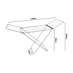 Migliore qualità per interni/esterni facile pieghevole grande stendino regolabile per vestiti bagnati