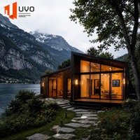 Casa Contenedor Modular Prefabricada UVO en Forma de A, Color Personalizado, Panel Sándwich de Acero, Mini Casa, Villa, Resort, Cabaña de Jardín
