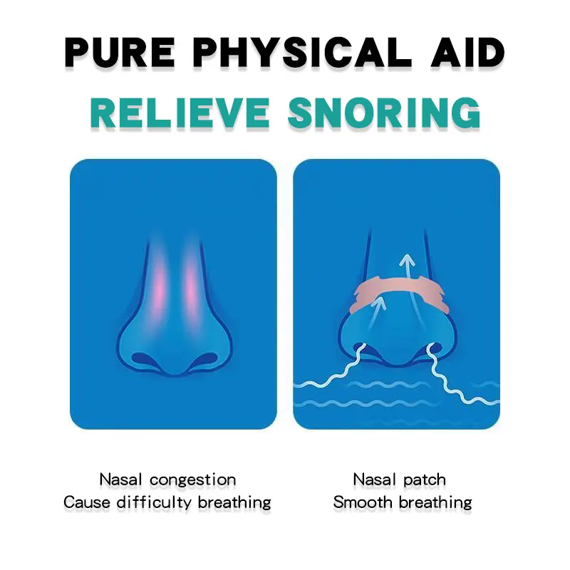 Bandes nasales adhésives fortes pour ronfler Bandes respiratoires pour le nez matériel médical pour l'apport d'oxygène amélioré