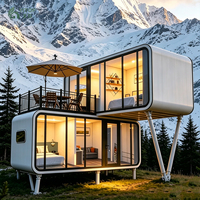 Maison conteneur de luxe moderne préfabriquée étanche, Pod de bureau portable, Conteneurs hôteliers préfabriqués haut de gamme, Cabine portable Apple