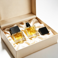 Flacons de parfum en verre carrés personnalisés avec logo, 30 ml, 50 ml, 100 ml, avec vaporisateur à pompe pour sérum de soin de la peau