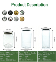 Boîte en plastique transparente de qualité alimentaire avec couvercle en aluminium, hermétique et anti-fuite, pour le stockage en vrac de jus et de boissons, vente en gros, logo personnalisé