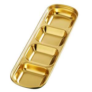 韓国製エコフレンドリー磨き上げ長方形304ステンレス鋼ソース・スナック皿調味料皿カスタムパターンキッチン - Product Image 6