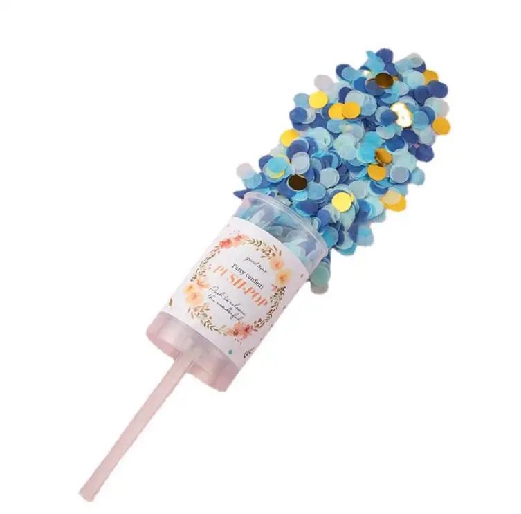 Confetti Cannon Push Pop Colorful Containers Party Confetti Paper Poppers Graduation Wedding Baby Shower Christmas New Year