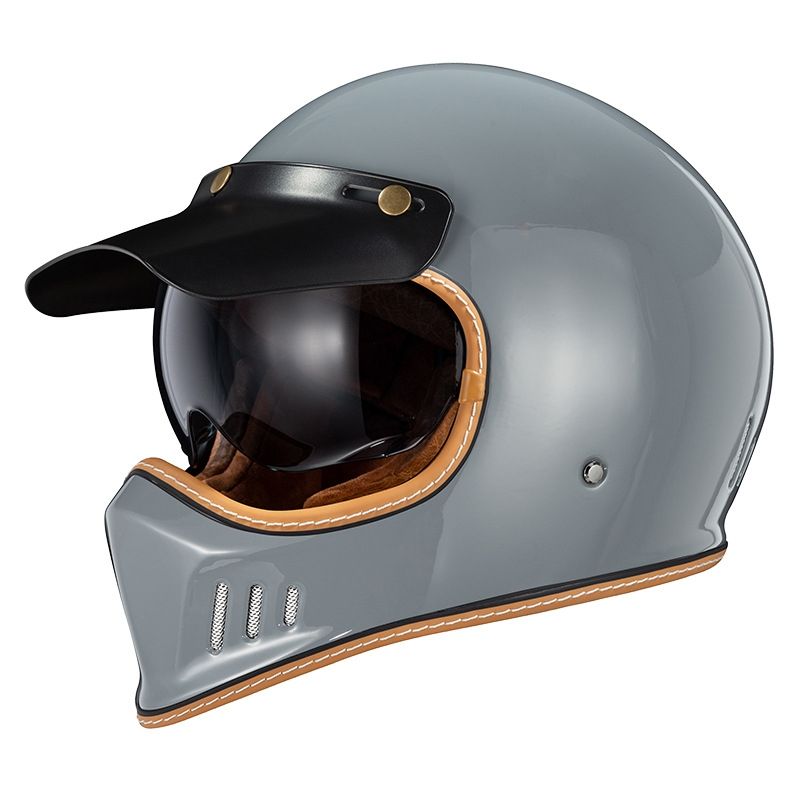 Cement Grey Helmet with Tea-Colored Visor