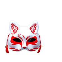 Masques en plastique pour cosplay, déguisements de chaton mignon, masque de renard, masque de tigre avec cloche, accessoires de décoration pour Halloween et fêtes