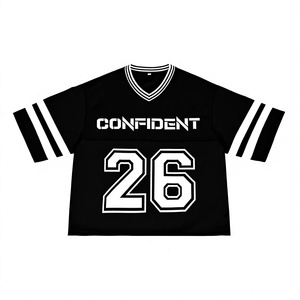 Maillot de football unisexe personnalisé Streetwear, style américain, impression par sublimation, rose, design féminin, coupe ample en mesh - Product Image 4